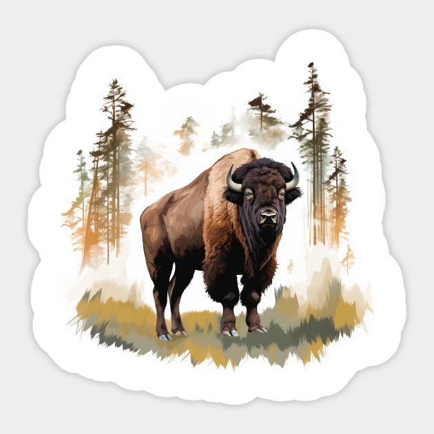 American Bison Sticker by zooleisurelife